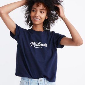 Madewell Embroidered Easy Crop Tee
